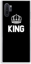 Case Company® - Hoesje geschikt voor Samsung Galaxy Note 10 Plus hoesje - King zwart - Soft Cover Telefoonhoesje - Bescherming aan alle Kanten en Schermrand