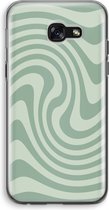 Case Company® - Hoesje geschikt voor Samsung Galaxy A5 (2017) hoesje - Swirl Groen - Soft Cover Telefoonhoesje - Bescherming aan alle Kanten en Schermrand