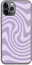 Case Company® - Hoesje geschikt voor iPhone 11 Pro hoesje - Swirl Paars - Soft Cover Telefoonhoesje - Bescherming aan alle Kanten en Schermrand