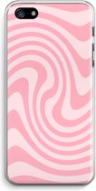 Case Company® - Hoesje geschikt voor iPhone 5 / 5S / SE (2016) hoesje - Swirl Roos - Soft Cover Telefoonhoesje - Bescherming aan alle Kanten en Schermrand