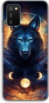 Case Company® - Hoesje geschikt voor Samsung Galaxy A03S hoesje - Wolf Dreamcatcher - Soft Cover Telefoonhoesje - Bescherming aan alle Kanten en Schermrand