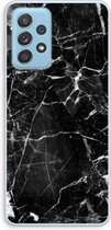 Case Company® - Hoesje geschikt voor Samsung Galaxy A73 hoesje - Zwart Marmer - Soft Cover Telefoonhoesje - Bescherming aan alle Kanten en Schermrand