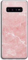 Case Company® - Hoesje geschikt voor Samsung Galaxy S10 4G hoesje - Roze marmer - Soft Cover Telefoonhoesje - Bescherming aan alle Kanten en Schermrand