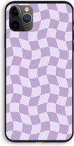 Case Company® - Hoesje geschikt voor iPhone 11 Pro hoesje - Grid Paars - Biologisch Afbreekbaar Telefoonhoesje - Bescherming alle Kanten en Schermrand