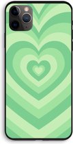 Case Company® - Hoesje geschikt voor iPhone 11 Pro hoesje - Hart Groen - Biologisch Afbreekbaar Telefoonhoesje - Bescherming alle Kanten en Schermrand