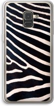 Case Company® - Hoesje geschikt voor Samsung Galaxy A8 (2018) hoesje - Zebra - Soft Cover Telefoonhoesje - Bescherming aan alle Kanten en Schermrand