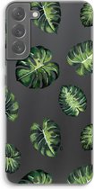 Case Company® - Hoesje geschikt voor Samsung Galaxy S22 Plus hoesje - Tropische bladeren - Soft Cover Telefoonhoesje - Bescherming aan alle Kanten en Schermrand