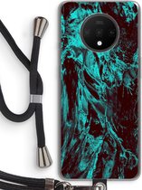 Case Company® - Hoesje met koord geschikt voor OnePlus 7T hoesje met Koord - Ice Age - Telefoonhoesje met Zwart Koord - Bescherming aan alle Kanten en Over de Schermrand