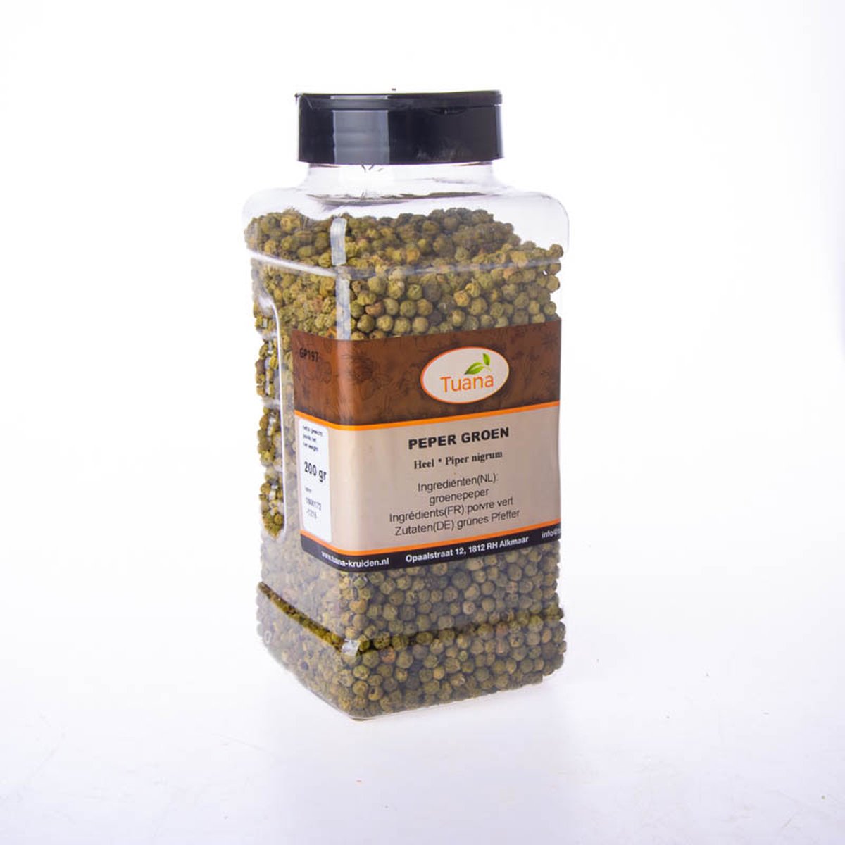 Goedkoopste Tuana Kruiden - Peper Groen Heel - Strooibus 200 Gram - GP0205