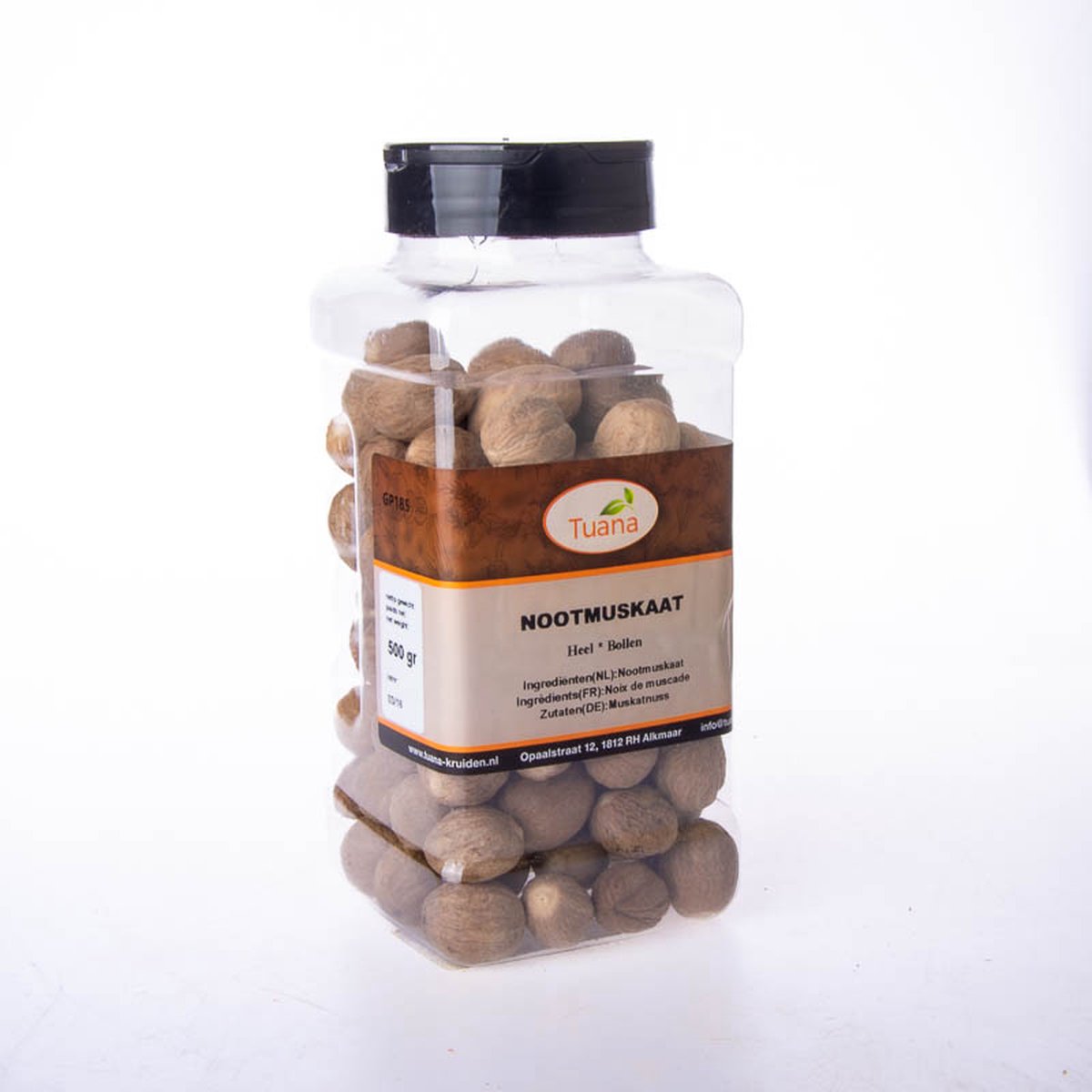Goedkoopste Tuana Kruiden - Nootmuskaat Bollen - Strooibus 500 Gram - Kruiden Zonder Zout - GP0187