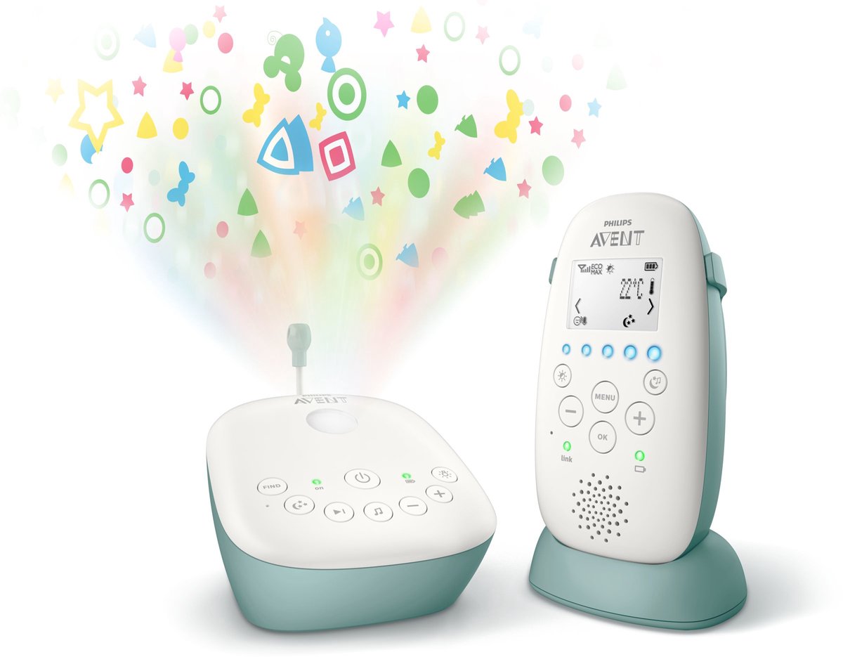 Philips SCD731/26 Avent DECT-Babyfoon met Projector Groen/Wit