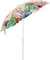 Strandparasol Tropical bladeren 180 cm - Lichtgeel