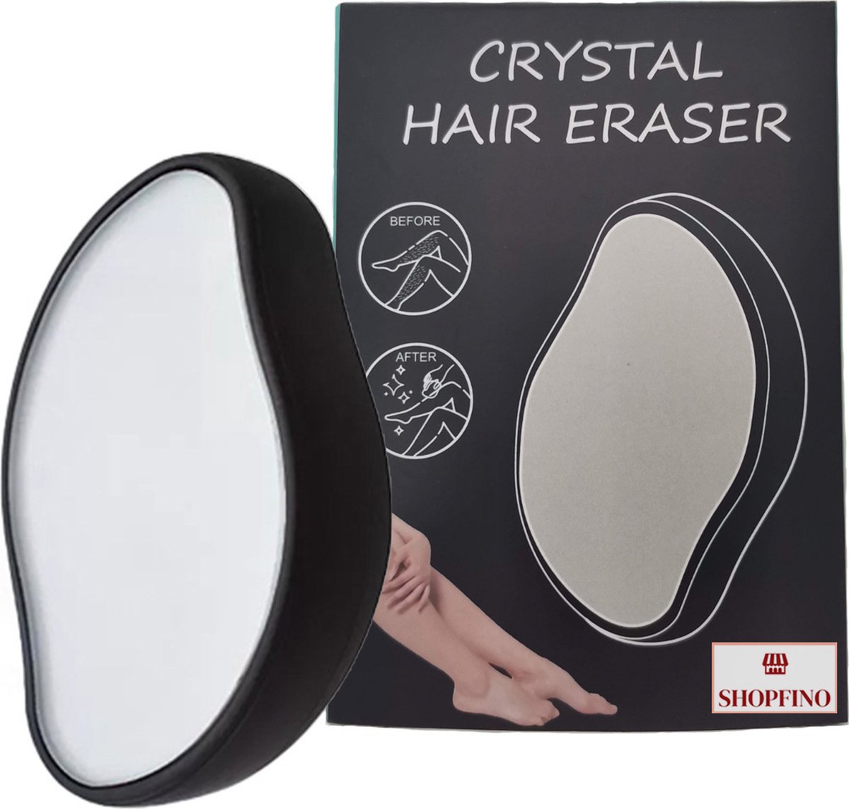 SHOPFINO Crystal Hair Removal - Ontharing - Epilator - Bleame - Scrubi - Pijnloze Lichaamshaarverwijdering - Verbeterde Versie 2.0 - 2de Generatie - Kristalpad - Hair Remover - Zomer