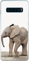 Coque Samsung Galaxy S10 Plus - Bébé Éléphant - Éléphant Cub - Enfants - Meiden - Garçons - Coque de téléphone en Siliconen