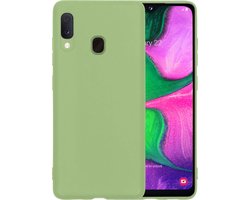 Hoesje - Geschikt voor Samsung Galaxy A20e - Sterk & Shockproof - Hoes Cover - Siliconen Case - Telefoonhoesjes - Groen