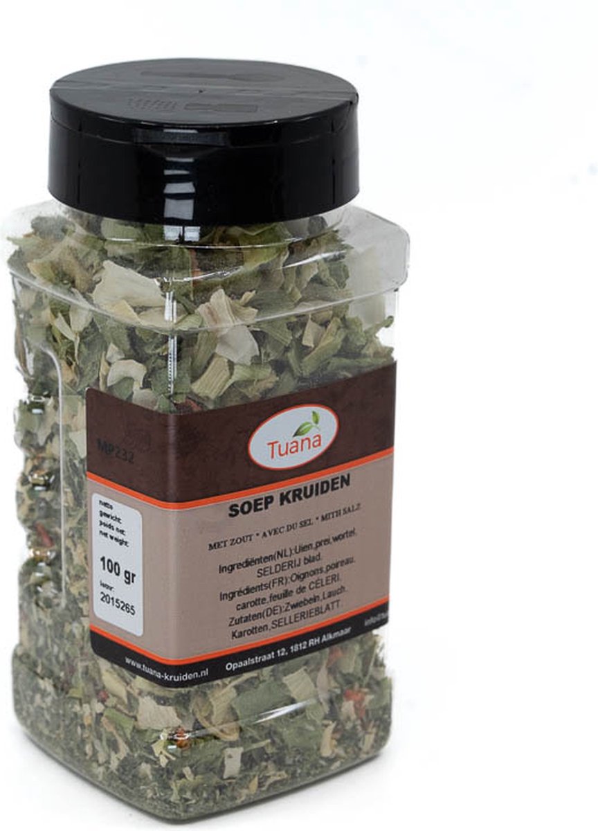 Goedkoopste Tuana Kruiden - Soep Kruiden - Strooibus 80 Gram - Kruiden Zonder Zout - MP-S-0016