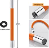 Kraanuitloop - Vormbaar - 20 cm  -  Kraan - 360 ° Vormbaar - Kraan Extension Slang - Flexibele Buis  - Flexibele Kraan Extender - Waterleiding - Wastafel