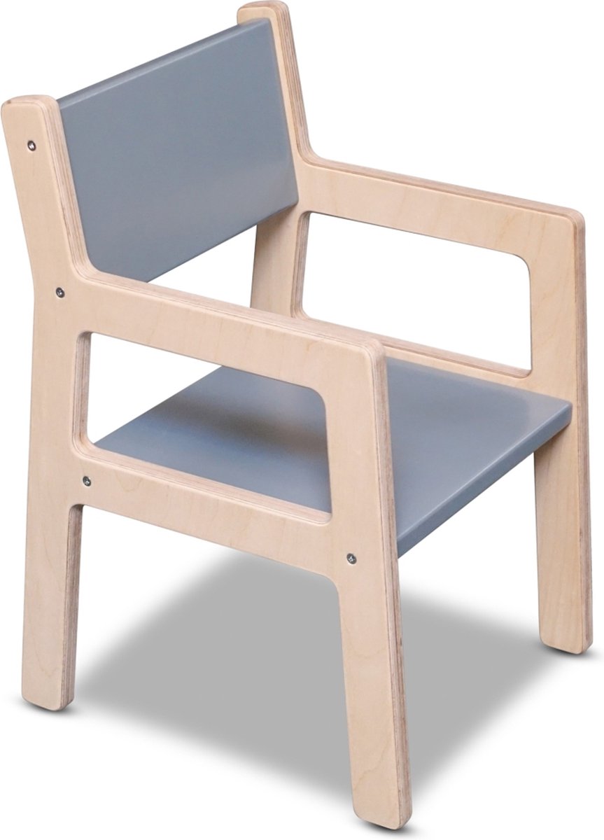 Skinnie houten kinderstoeltje 1-4 jaar - denim drift | toddie.nl