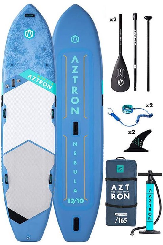 Aztron - Nebula - 12'10" - Tweepersoons - Opblaasbare Supboard - Samen Suppen - Peddelen - Stand Up Paddling - Watersport