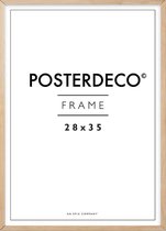 Fotolijst - Posterdeco - Premium Hout - Fotomaat 28x35 cm - Posterlijst - Fotolijstje - Eik