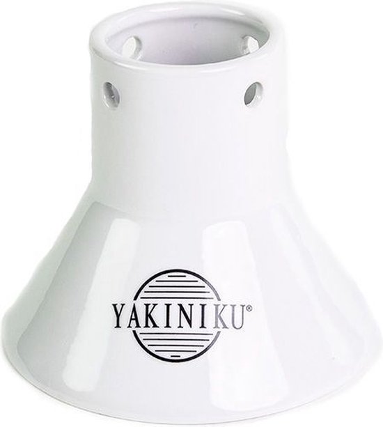 Yakiniku - Chicken Sitter - Beer Can - Keramisch - Wit - Kiphouder - BBQ Accessoire - Afbeelding 3
