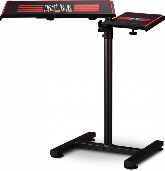 Next Level Racing - Free Standing Keyboard + Mouse Tray - Verstelbaar - Zwart/Rood van Next Level Racing — afbeelding 4