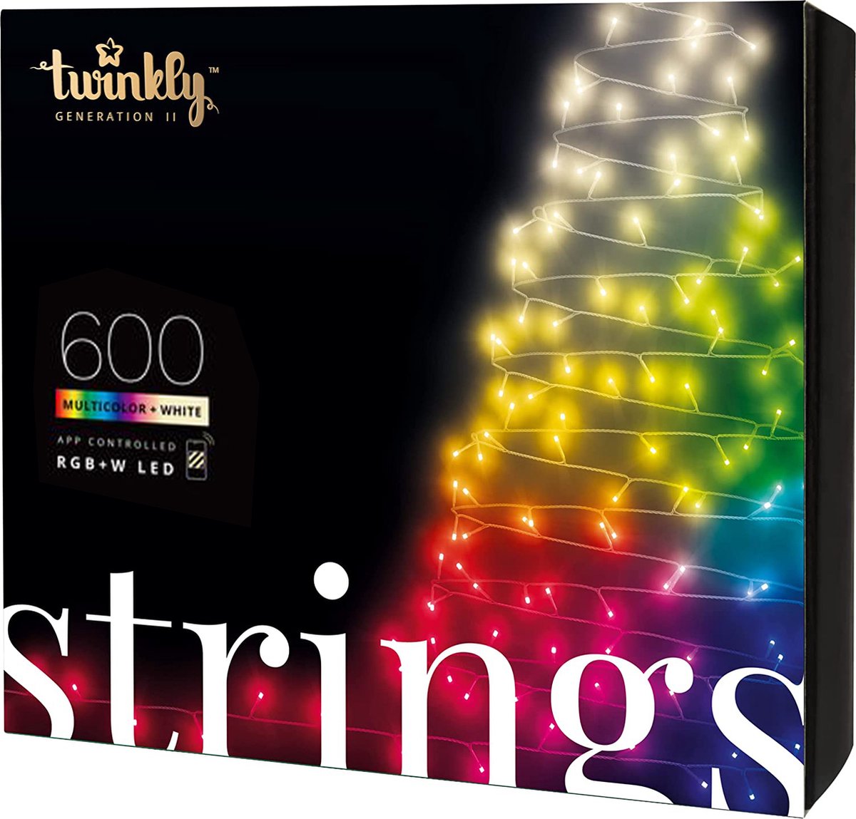 Twinkly Strings Lichtsnoer - 48M - LED Verlichting - RGB & Warm Licht - Dimbaar - Binnen & Buiten - Bluetooth Wifi - Werkt met Homekit, Homey, Google Home, Razer Chroma - Zwart – foto 5
