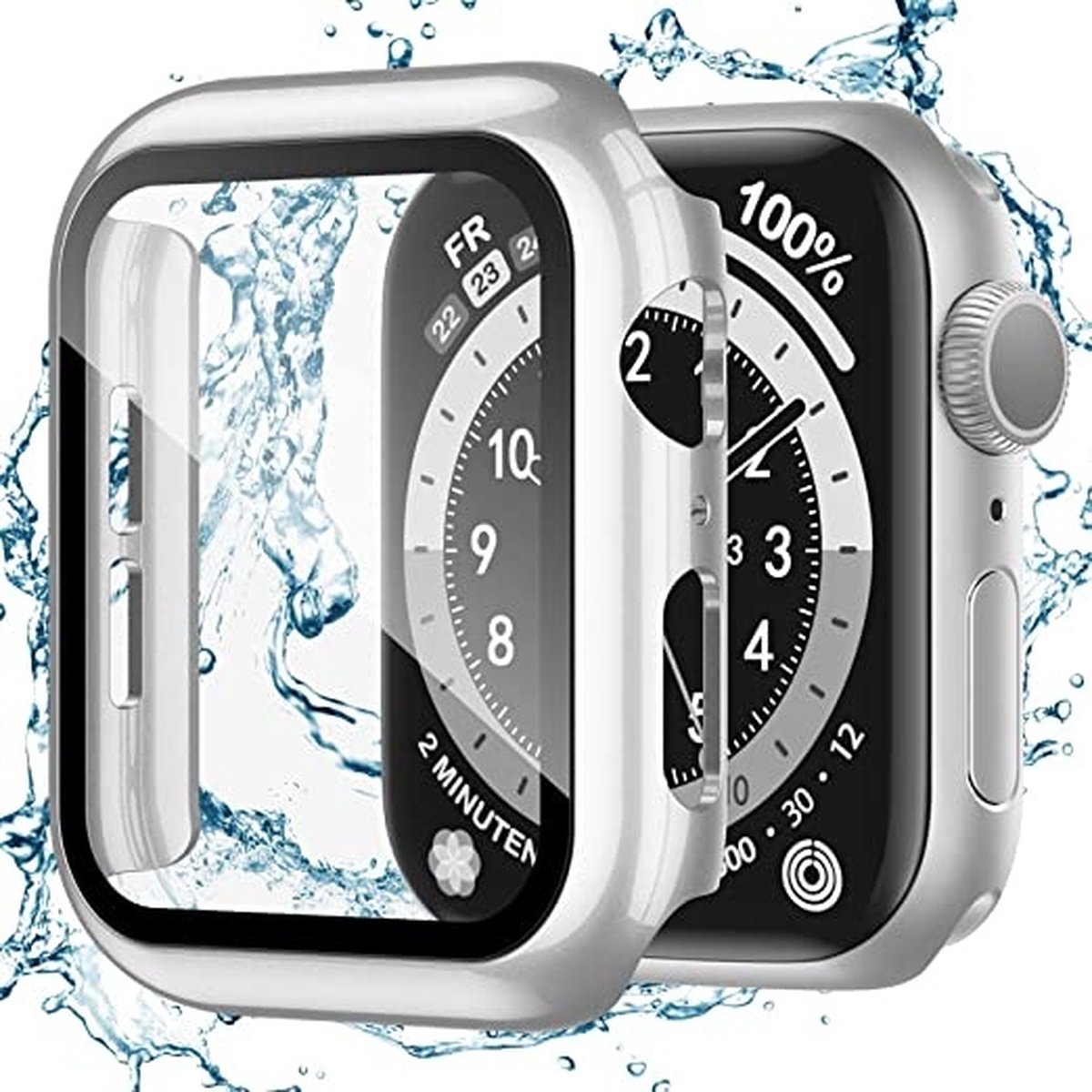 Arara screenprotector Apple watch case 7 serie Zilver - watch case 41 mm