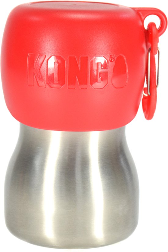 Kong h2o drinkfles rvs rood (280 ML)