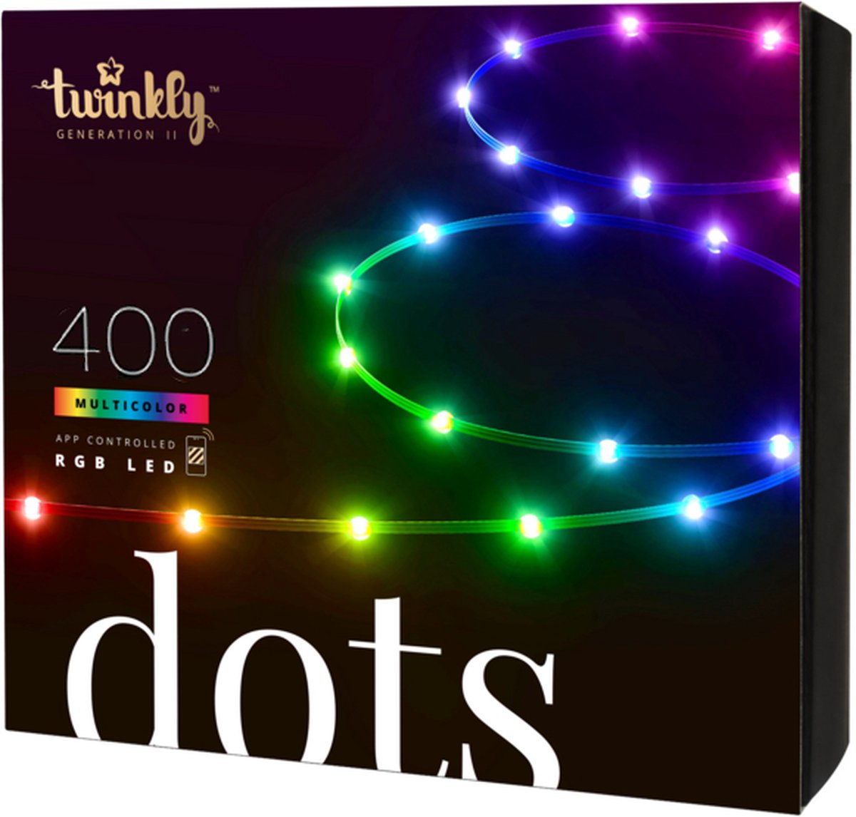 Twinkly Dots Flexibele LED Lichtsnoer - 20M - 400 RGB Licht - Gaming - Binnen & Buiten - Wifi - Werkt met Homekit, Google Home en Razer Chroma - Zwart – foto 8