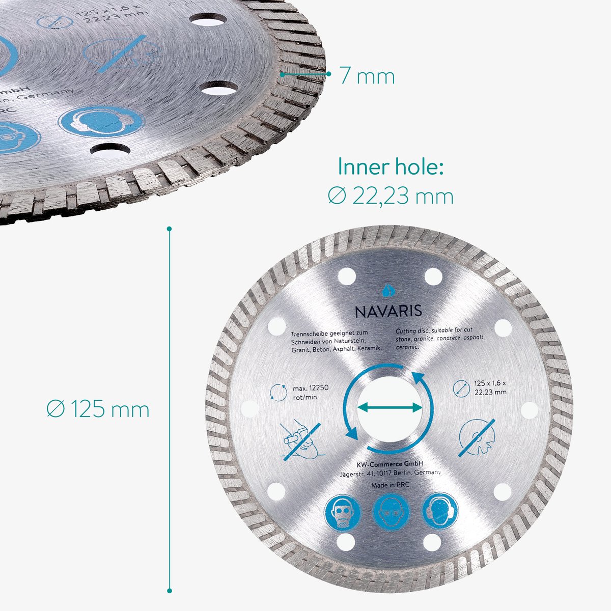 Glas Slijpschijf voor slijpen van glas, kristal, keramiek