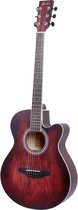 Fazley W55-COL-R ColourTune western gitaar rood