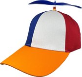 Propeller pet - Helikopter cap - Petten - Dames - Heren - EK - WK 2022 - Koningsdag - Verstelbaar - Hollandse kleuren - Katoen - rood - wit - blauw - oranje