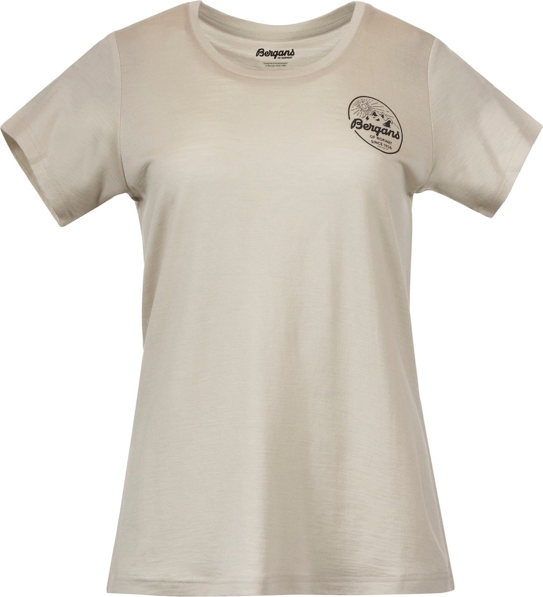 Graphic Wool Tee Dames - Chalk Sand/Solid Charcoal