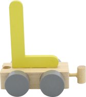 Lettertrein L geel | * totale trein pas vanaf 3, diverse, wagonnetjes bestellen aub