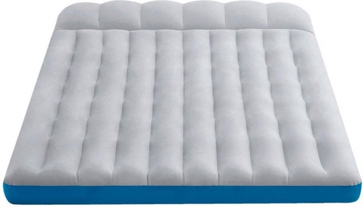 2 persoons luchtbed - Intex 67999 2 Persoons Kampeerluchtbed - kampeer luchtbed grijs/blauw 2 personen