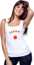 Witte dames tanktop met vlag van Japan Xl