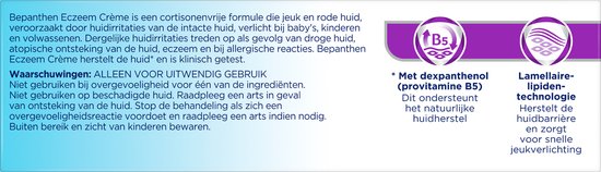 ​Bepanthen Eczeem Crème 50 gram | Verlicht Jeuk en Roodheid bij Mild tot Matig Eczeem | Ondersteunt Huidherstel met Dexpanthenol | Vrij van Cortisonen en Parfum​