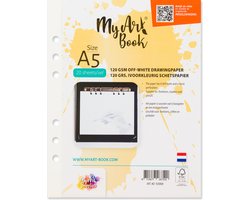 MyArt®Book schetspapier 120 g/m2 ivoorkleurig papier – formaat A5 - 20 vel per set