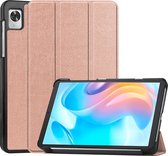 Case2go - Tablet Hoes geschikt voor Realme Pad Mini - 8.7 inch - Tri-Fold Book Case - Auto Wake functie - Rosé Goud