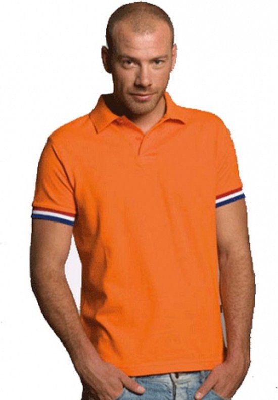 Polo orange Hollande pour homme - Supporter / fan des Pays-Bas Vêtements du jour du roi - Championnat d'Europe / Coupe du monde de football - Jeux Olympiques - Vêtements d'habillage de Formule 1 L