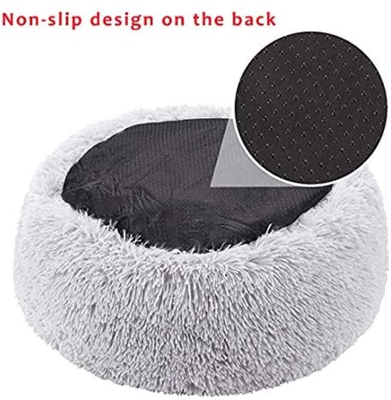 Jiupety Klauwvormige Hondenmand Kattenmand, Ronde Donut Hondenbed Kattenbed, Wasbare Hondenmand, Dog Bed Met een Diameter van 81 CM, Cat Bed Pink, XL