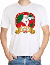 Foute kerst shirt wit - Im not drunk - dronken Kerstman tshirt - voor heren XXL