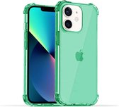 Smartphonica iPhone 12/12 Pro transparant siliconen hoesje - Groen / Back Cover geschikt voor Apple iPhone 12;Apple iPhone 12 Pro