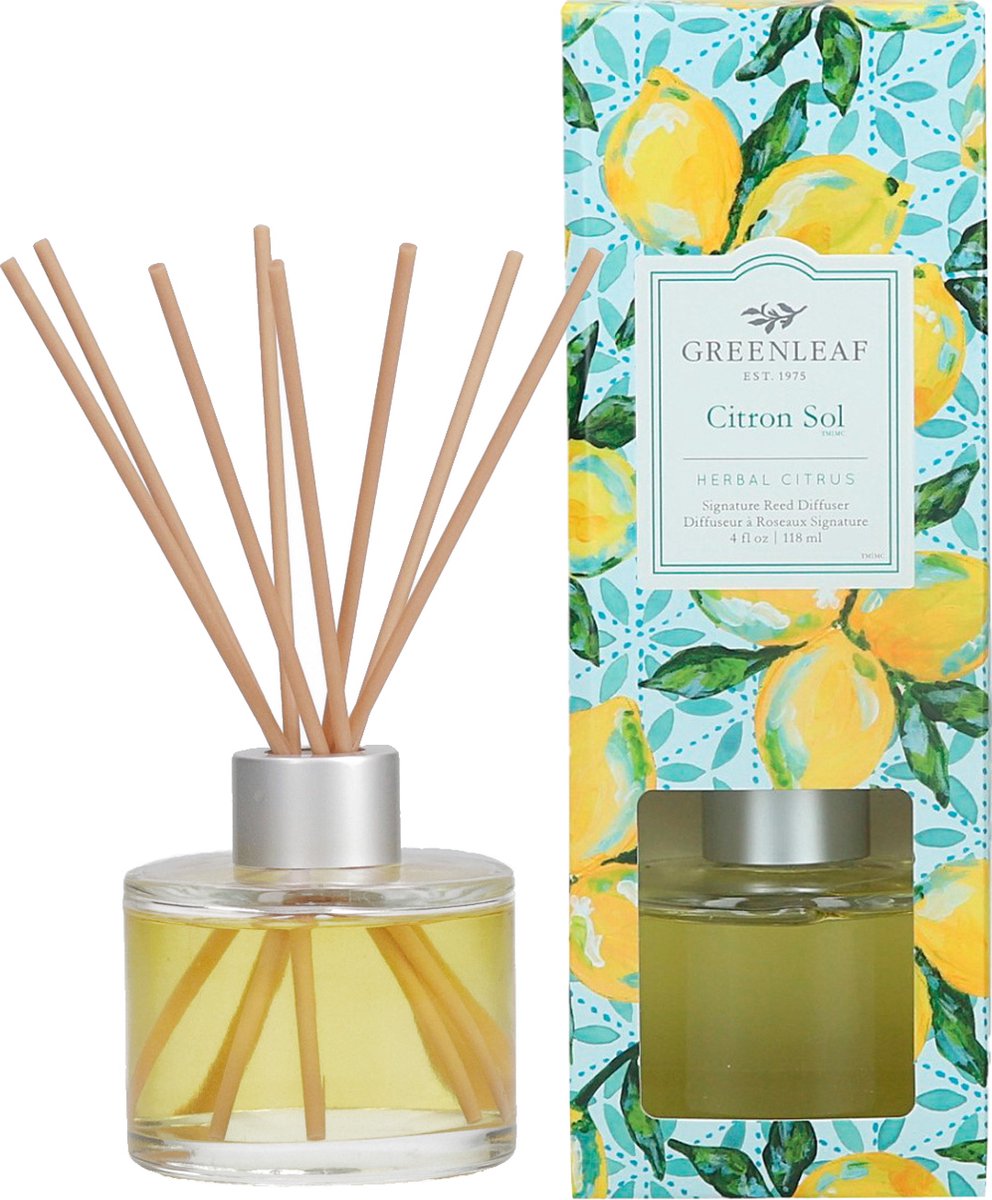 Greenleaf Geurstokjes / Reed Diffuser Citron Sol