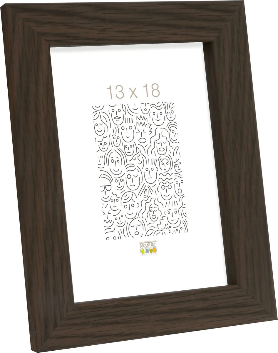 Deknudt Frames fotolijst S49BH2 - bruine houtkleur - foto 13x18 cm