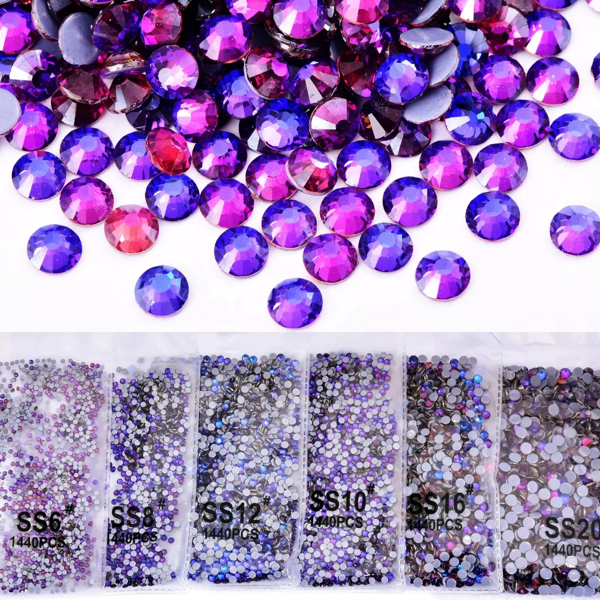 Strass steentjes DMC 5 A Non Hotfix Purple velvet AB SS20