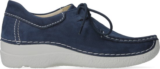 Wolky Lage veterschoenen Seamy Shoe denim nubuck