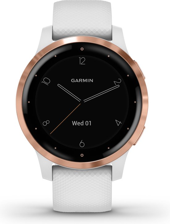 Garmin Vivoactive 4S - Smartwatch dames - 40 mm - Wit/Rosegoud