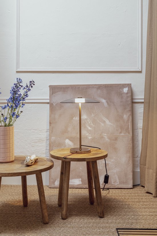 Zuiver Dendron Bijzettafel Rond 43 cm Mangohout - Bruin
